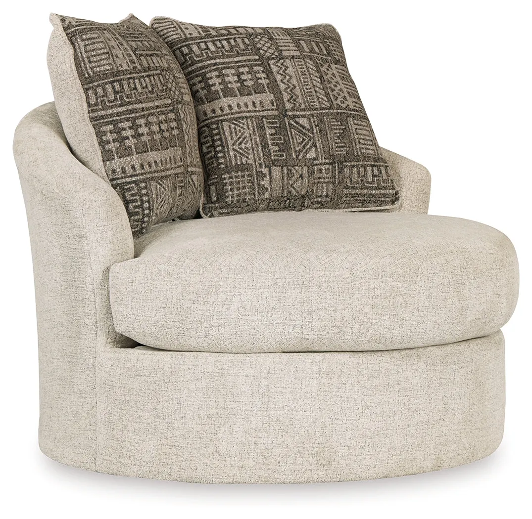 Soletren Sofa, Loveseat and Chair in Stone