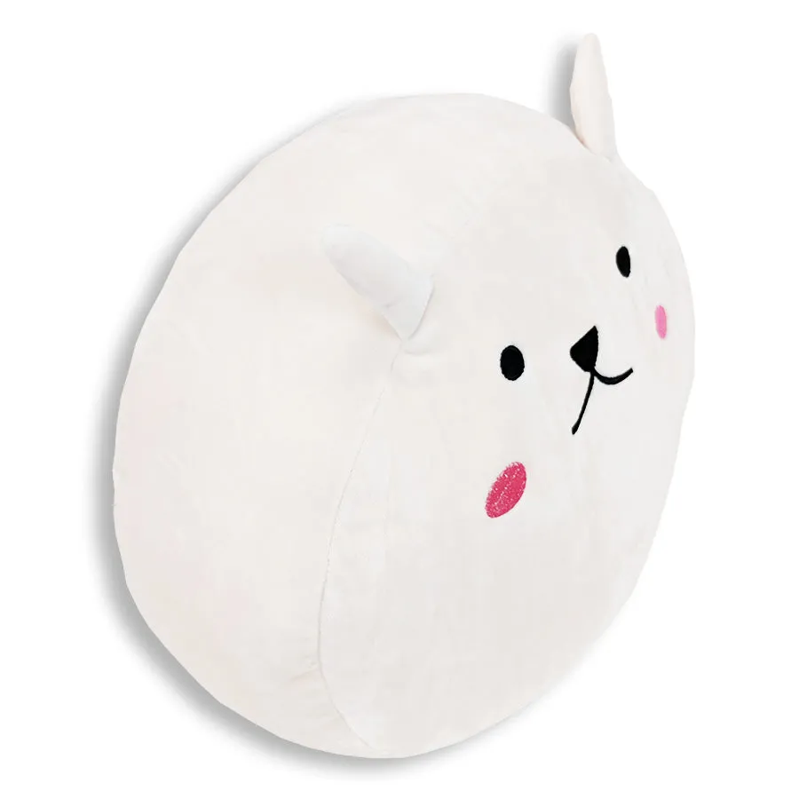 Squishy Bunny Face Pillow with Floppy Ears | Snowball the Bunny