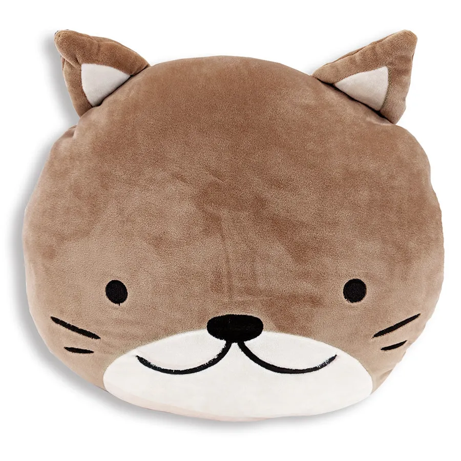 Squishy Cat Face Pillow with Floppy Ears | Cornelius The Cat