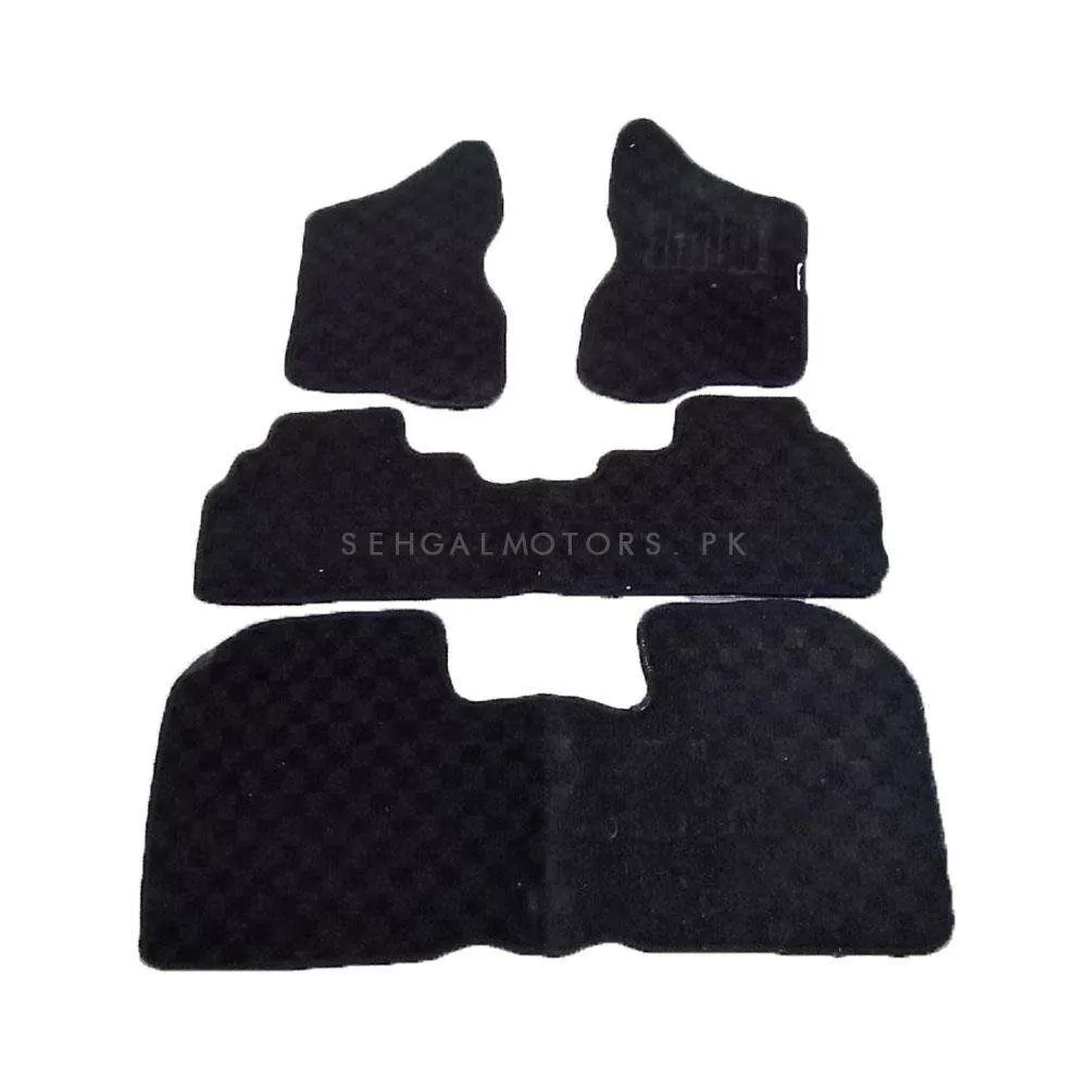 Suzuki APV Carpet Floor Mat Black Mix Design 4PC - Model - 2005-2018