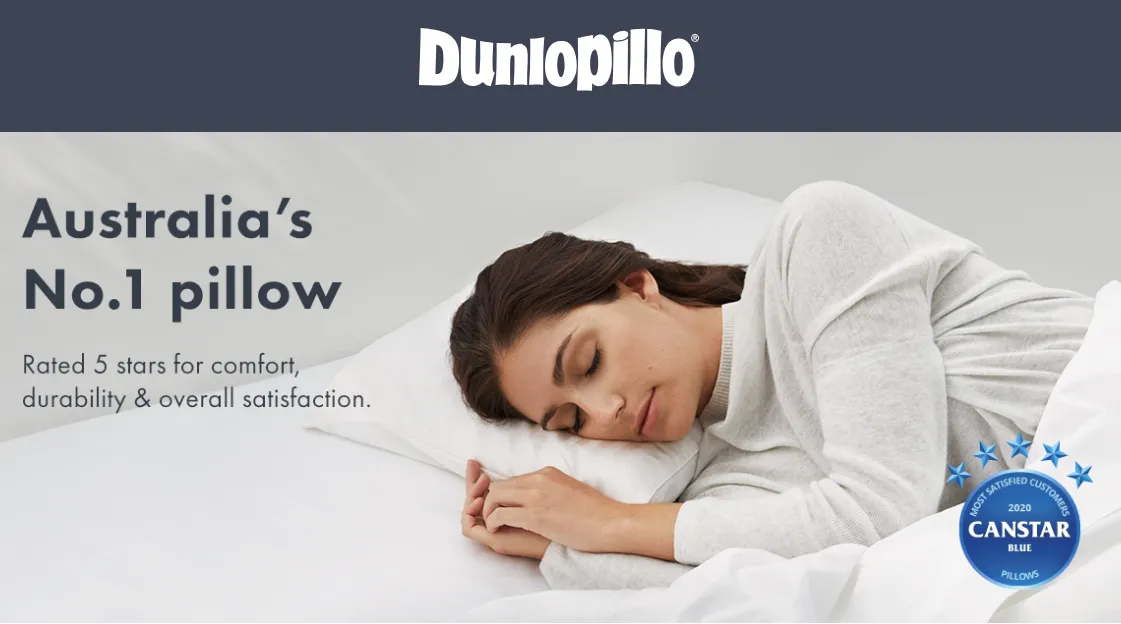 THERAPILLO Premium Memory Foam Medium Profile Pillow by Dunlopillo (2 Pack)