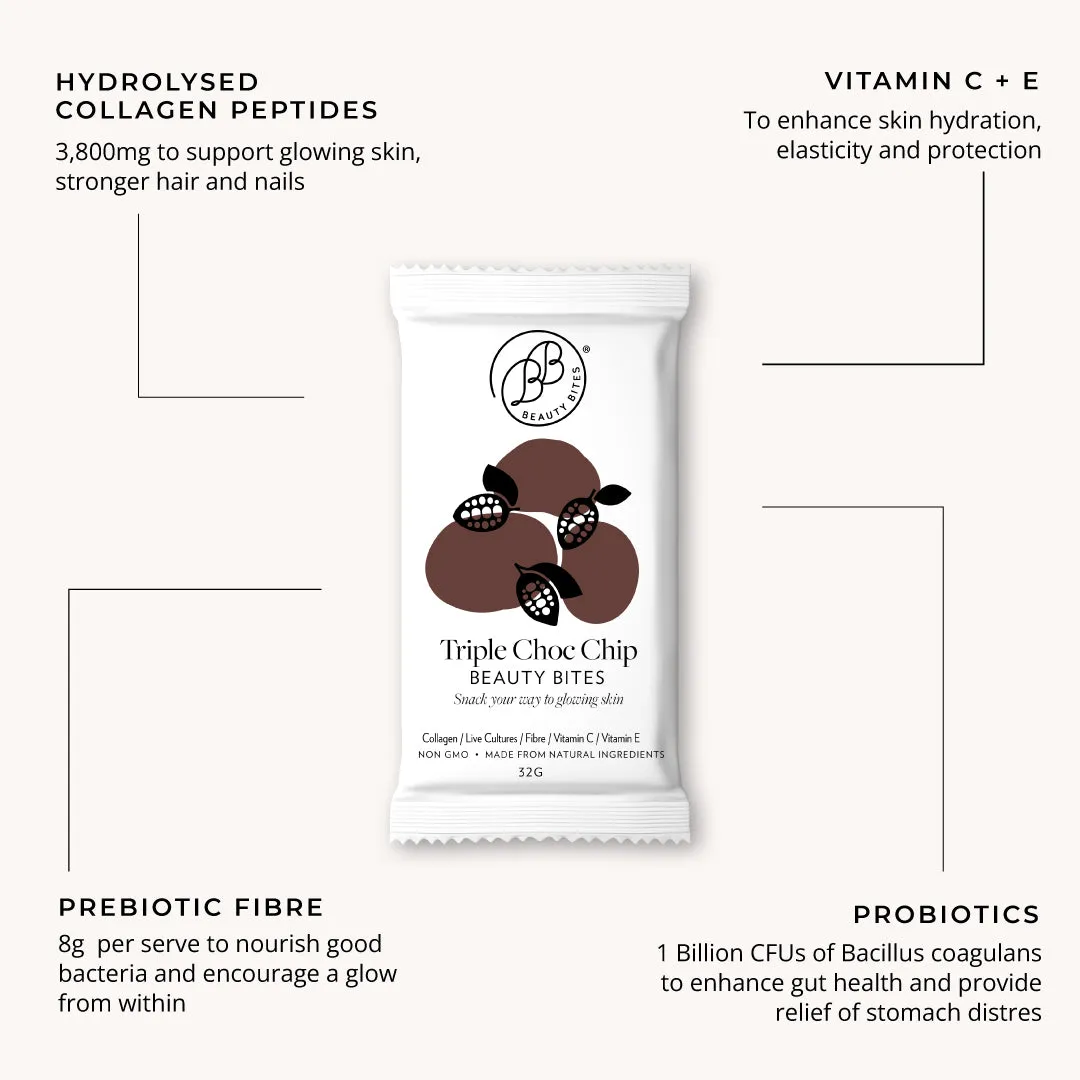 Triple Choc Chip Brownie Beauty Bites® 14 x 32g