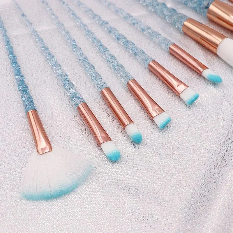 Unicorn Glitter Design Makeup Brushes Set