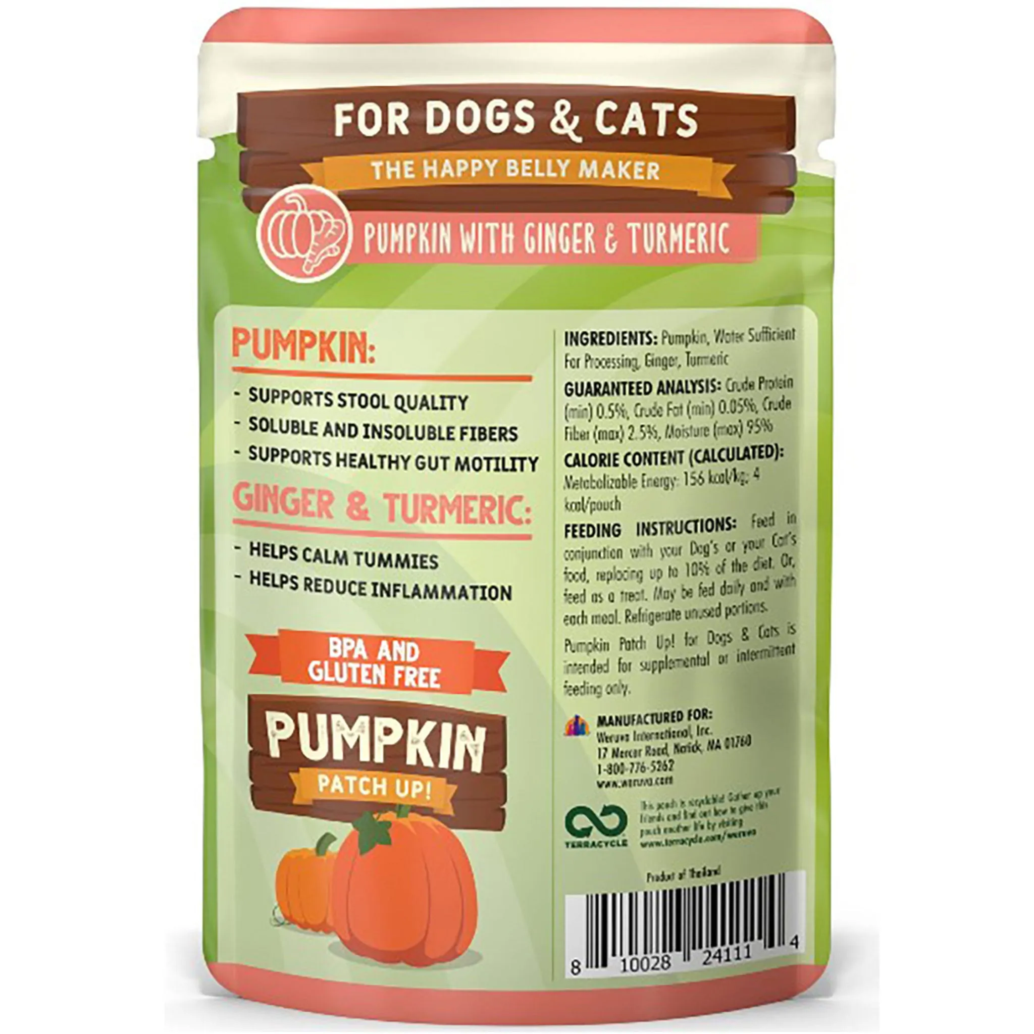 Weruva Pumpkin Patch Up! Ginger and Turmeric Dog & Cat Food Supplements
