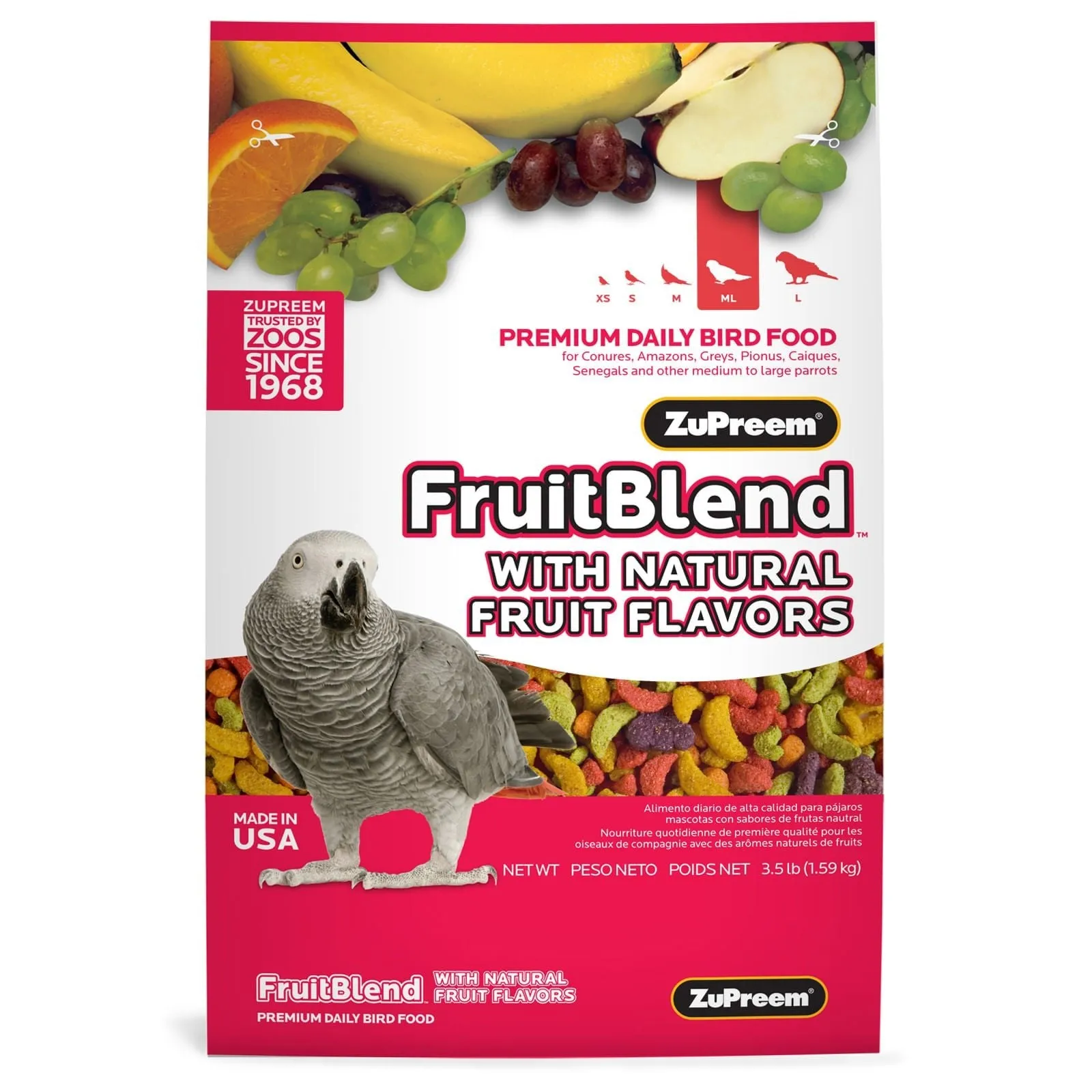 Zupreem FruitBlend Flavor Bird Food