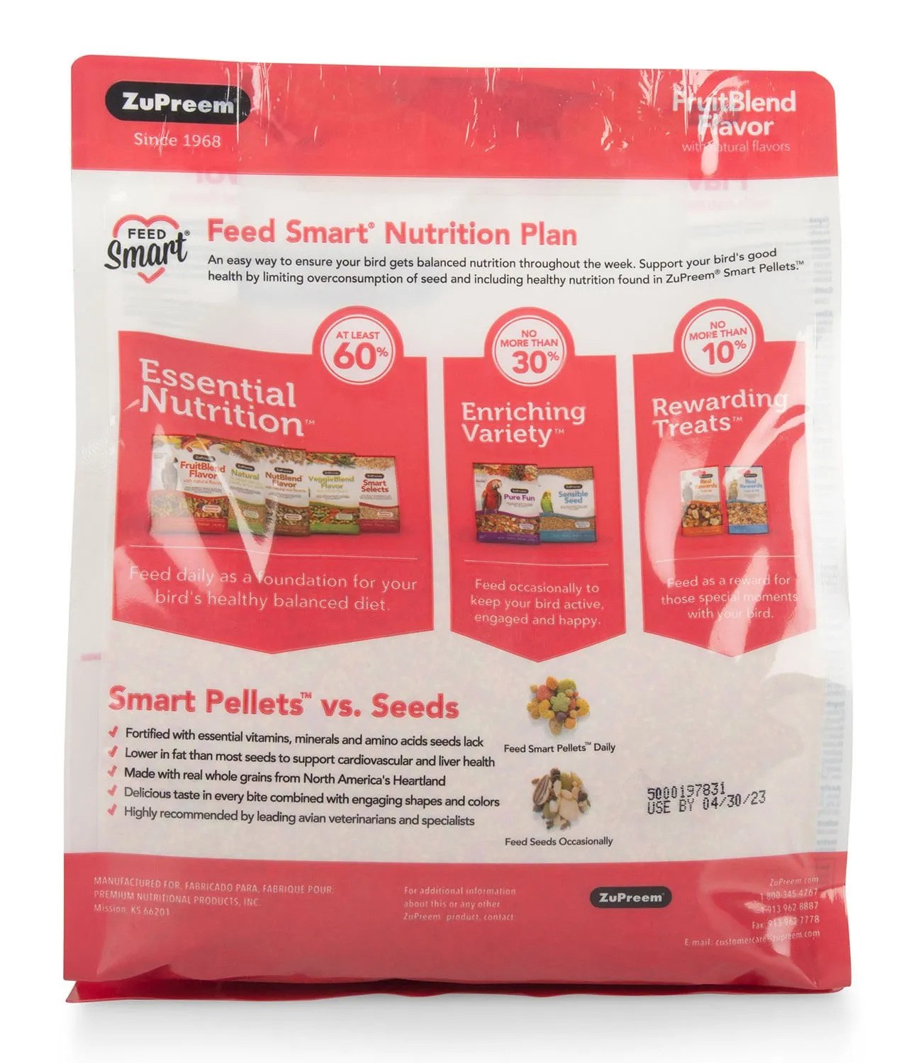 Zupreem FruitBlend Flavor Bird Food