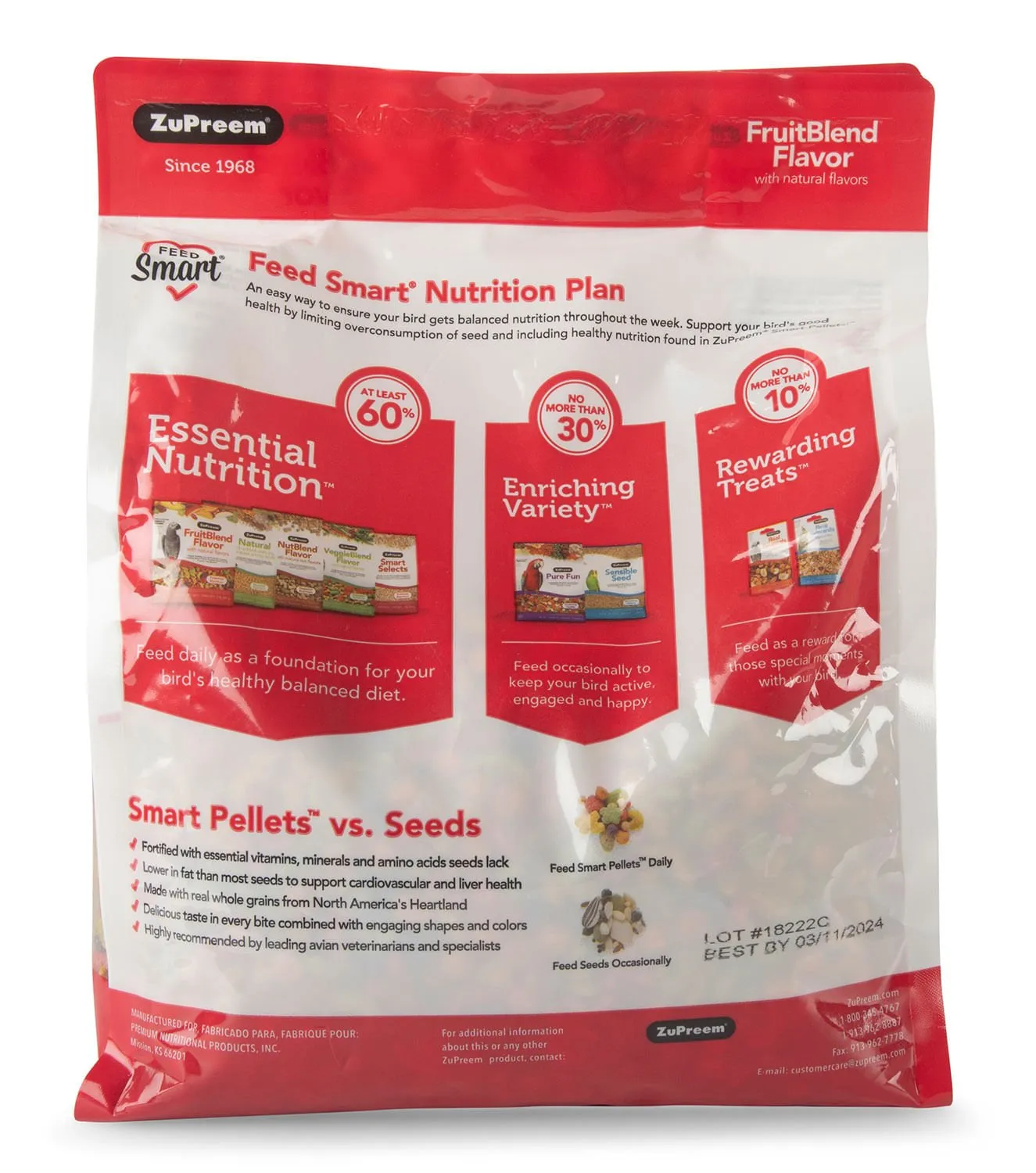 Zupreem FruitBlend Flavor Bird Food