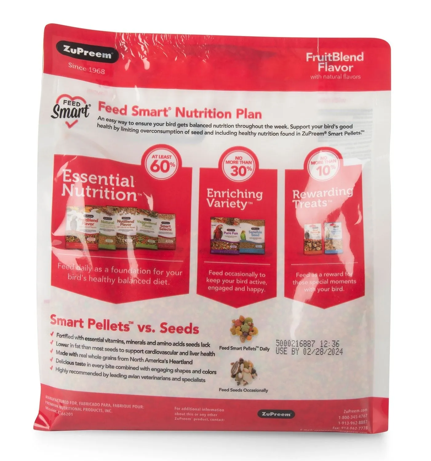 Zupreem FruitBlend Flavor Bird Food