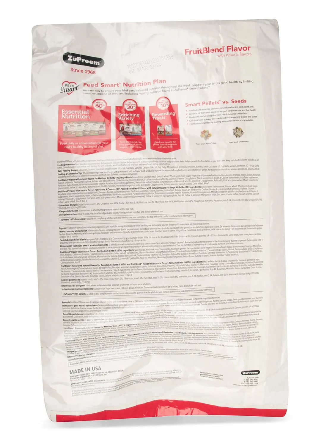 Zupreem FruitBlend Flavor Bird Food