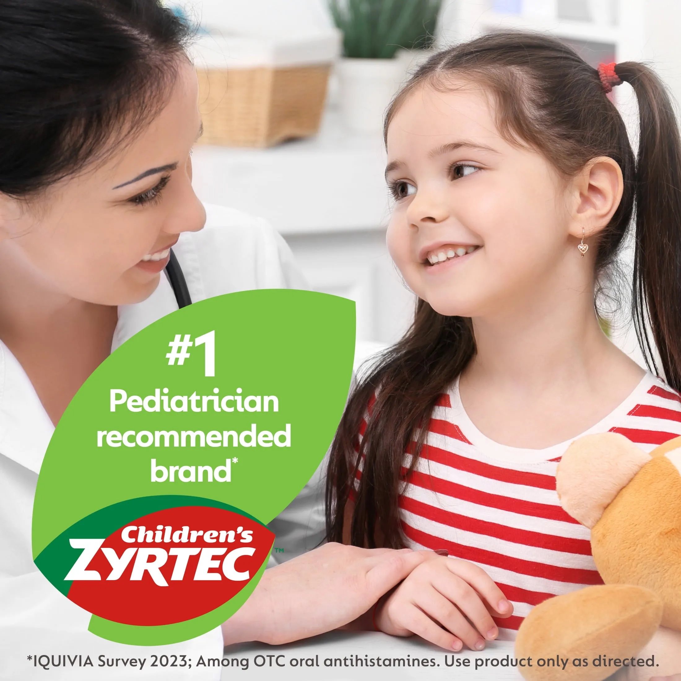 Zyrtec 24 Hour Children's Allergy Chews, 2  yrs, 2.5 mg Grape, 24Ct