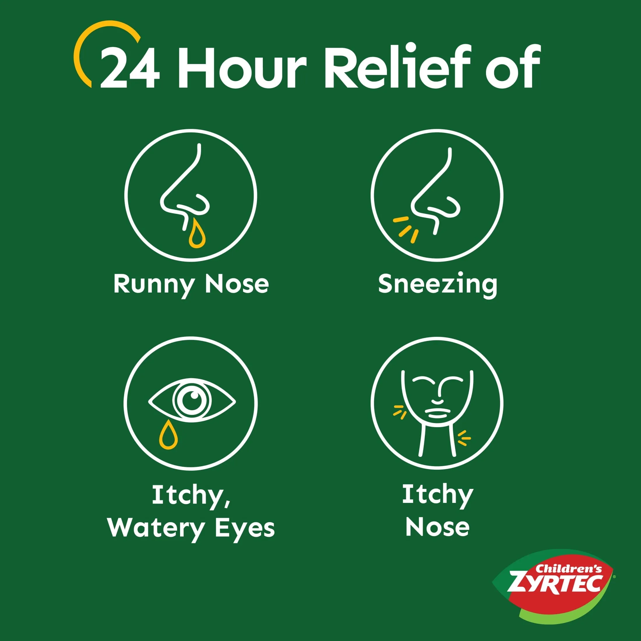 Zyrtec 24 Hour Children's Allergy Chews, 2  yrs, 2.5 mg Grape, 24Ct